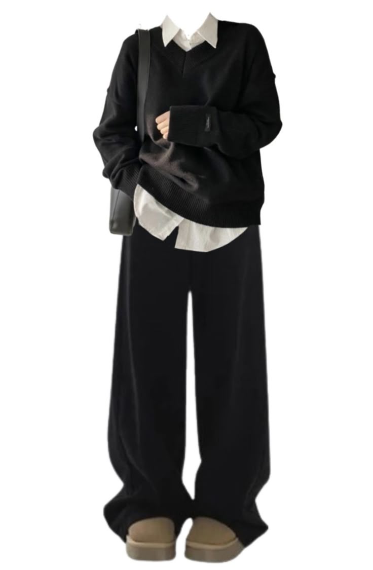 🖤 Classic Oversized Academia Knitwear Set