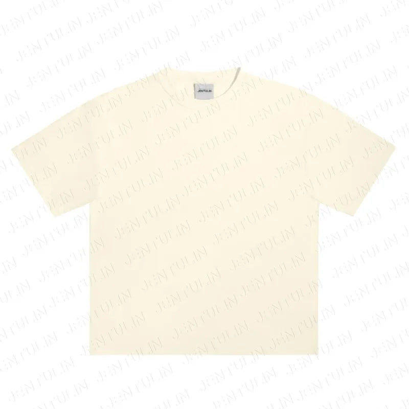 Men's Tshirt Cotton Y2K Short Sleeve Solid Tops Women Loose Oversize Streetwear Korean Fashion Tees Pulovers Unisex Clothing 90S