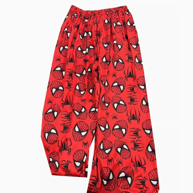 Hello Kitty Spider-Man Cotton Loose Ladies Pajama Pants Pyjama Trousers Women Men Cartoon Sleep Bottoms Lounge Wear Girl Sleep